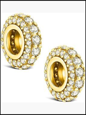925 Silver Spacer Stopper Bead Charms for Bracelets Birthday Gift Women